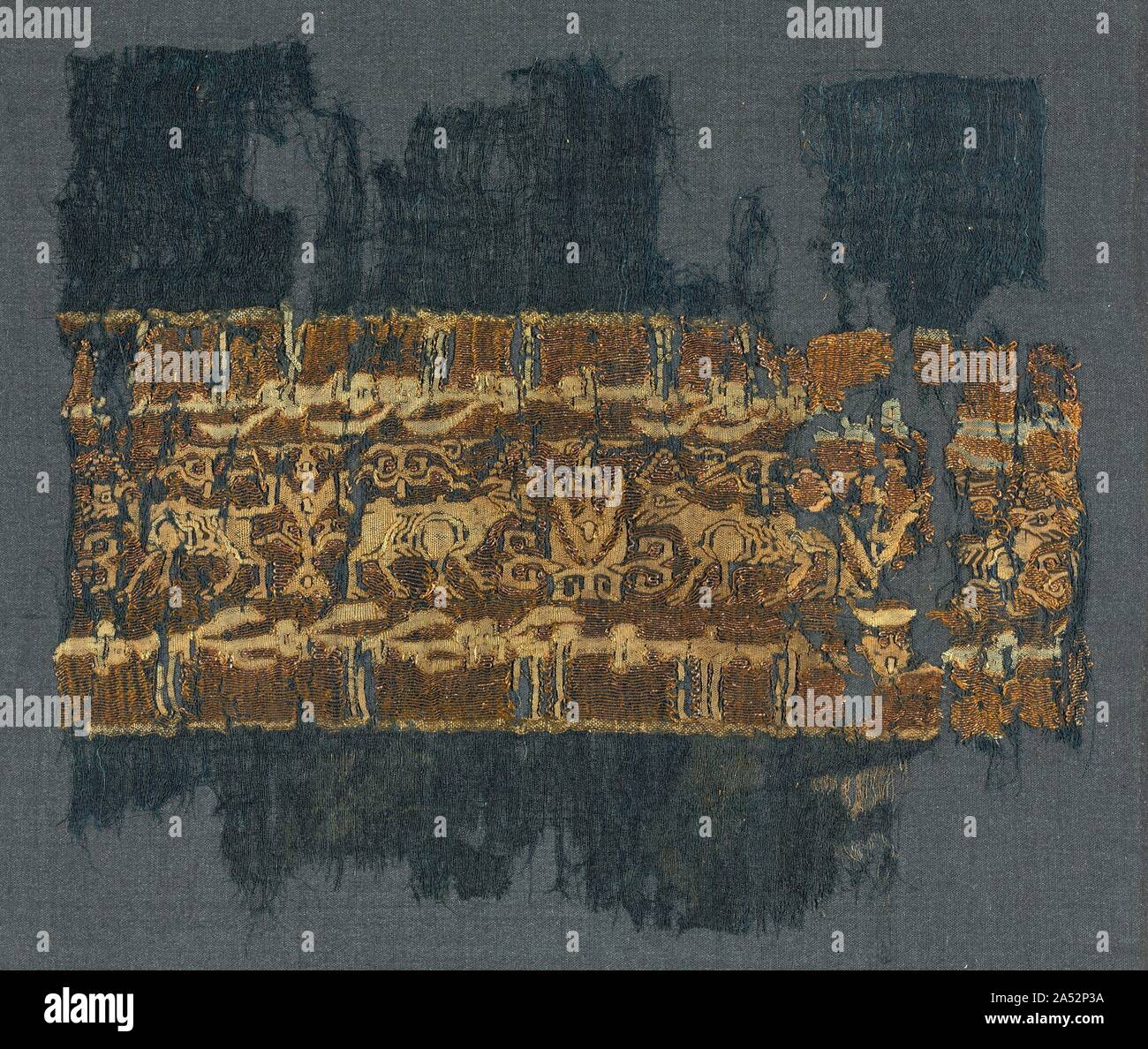 Tiraz with gold, 1020 - 1035. Stock Photo