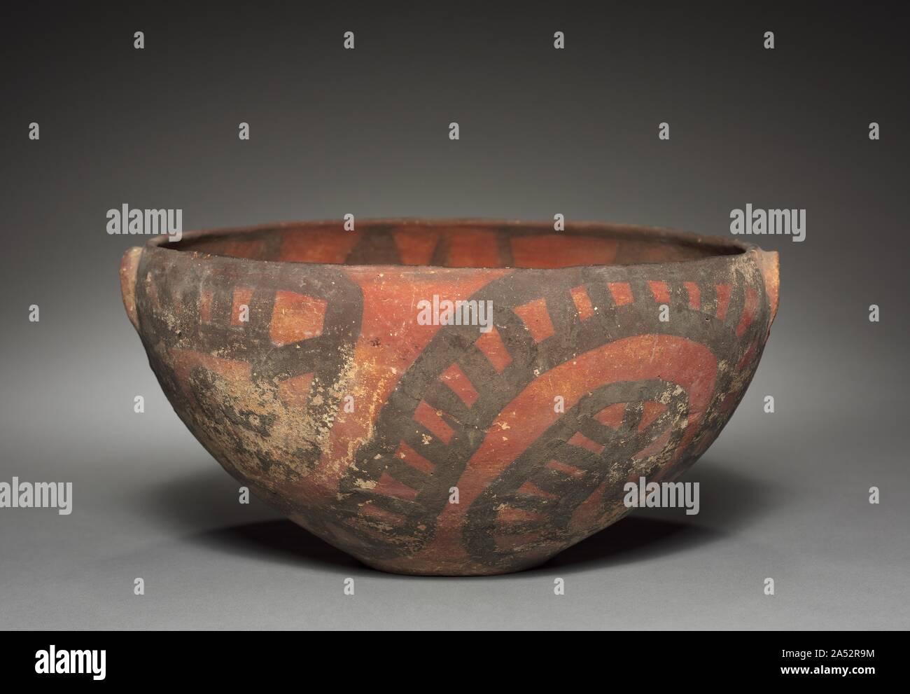 Two-Handled Bowl, 1000-1500. Stock Photo