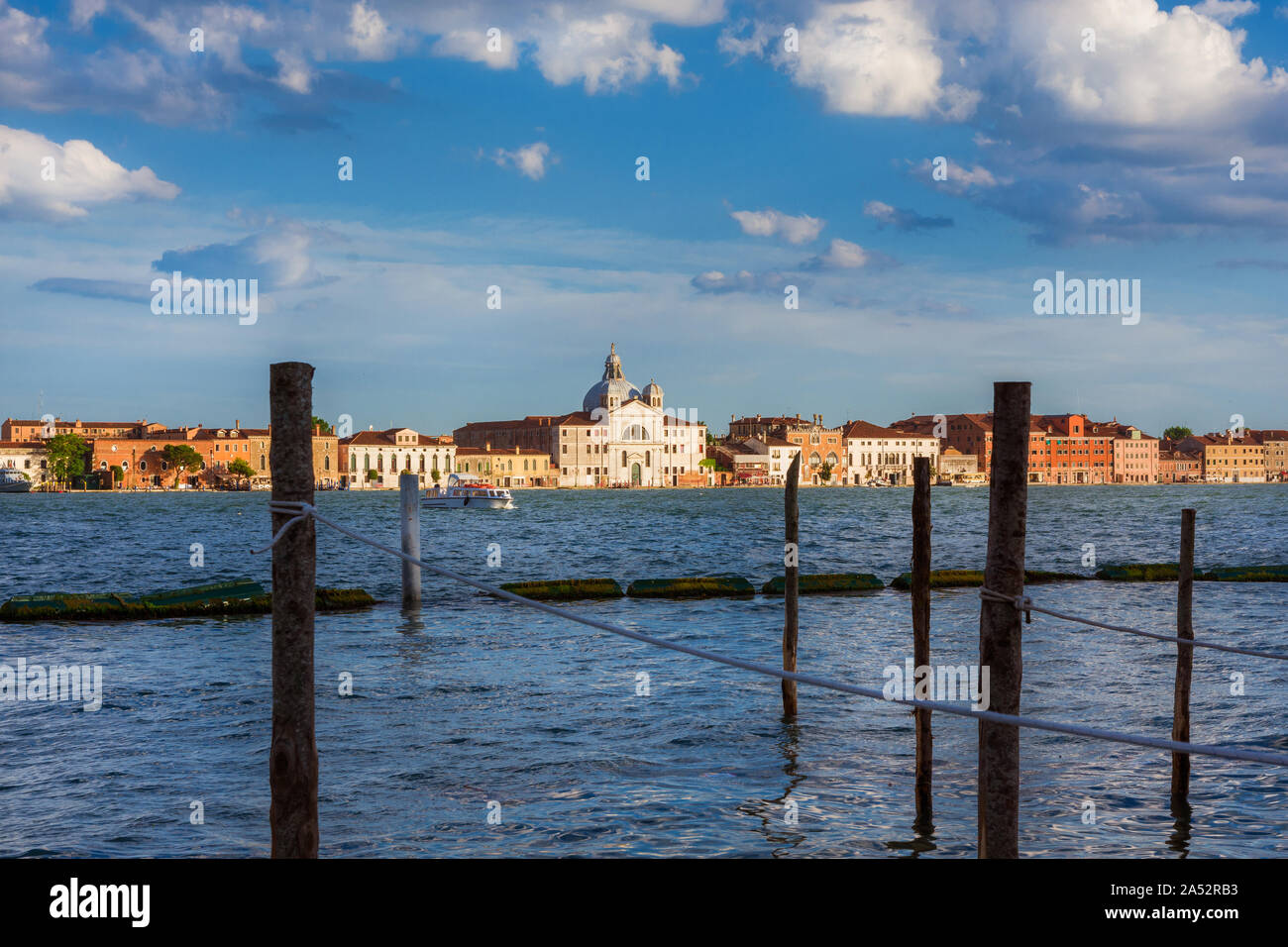 View of the late renaissance Zitelle Church on Giudecca Island in Venice Lagoon Stock Photo