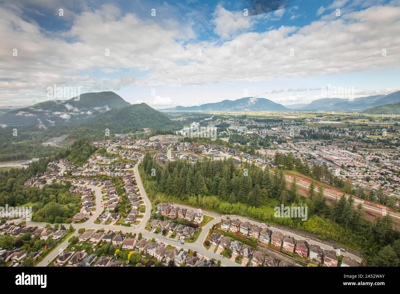 Aerial view of Chilliwack, British Columbia Stock Photo Alamy