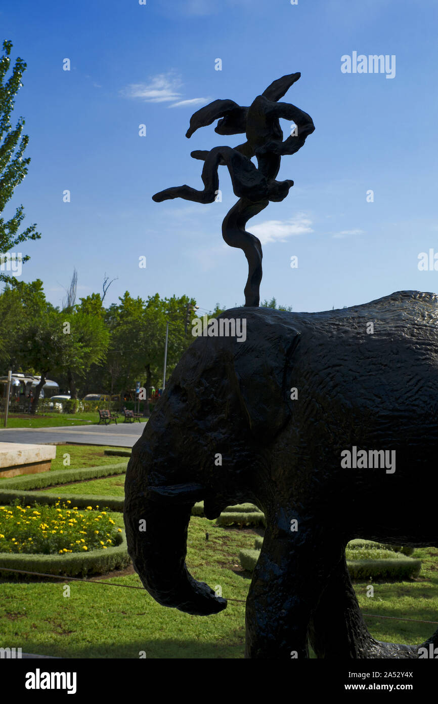 Erevan/Yerevan, Armenia: Cafesjian Center for the Arts II (Cascade Complex), rabbit balances on an elephant Stock Photo