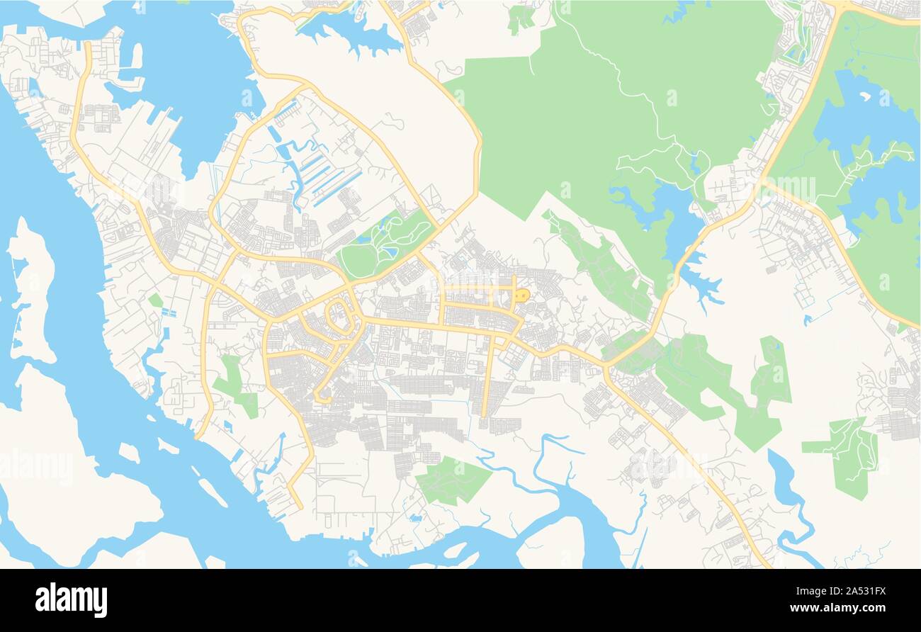 Batam Riau Indonesia Map Printable Street Map Of Batam, Province Kepulauan Riau, Indonesia. Map  Template For Business Use Stock Vector Image & Art - Alamy