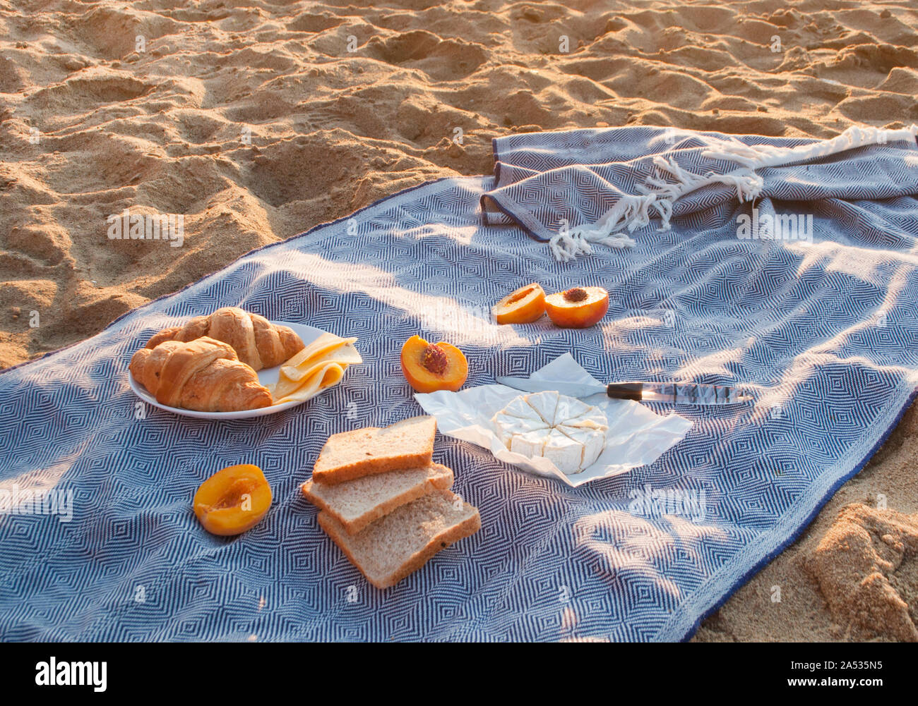 Picnic On The Beach At A Sunrise Summer Vacation Stock Photo Alamy Picnic On The Beach At A Sunrise Summer Vacation Stock Photo Alamy