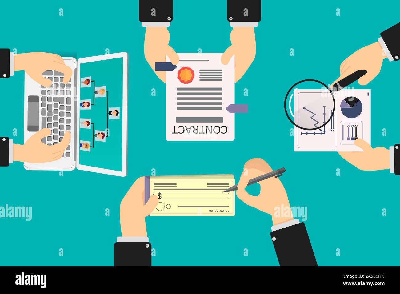 executive board for sale of franchise type business. Check signature