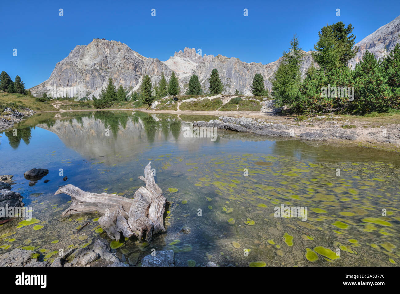 Lago di Limides, Cortina d'Ampezzo, Belluno, Veneto, Dolomites, Italy, Europe Stock Photo