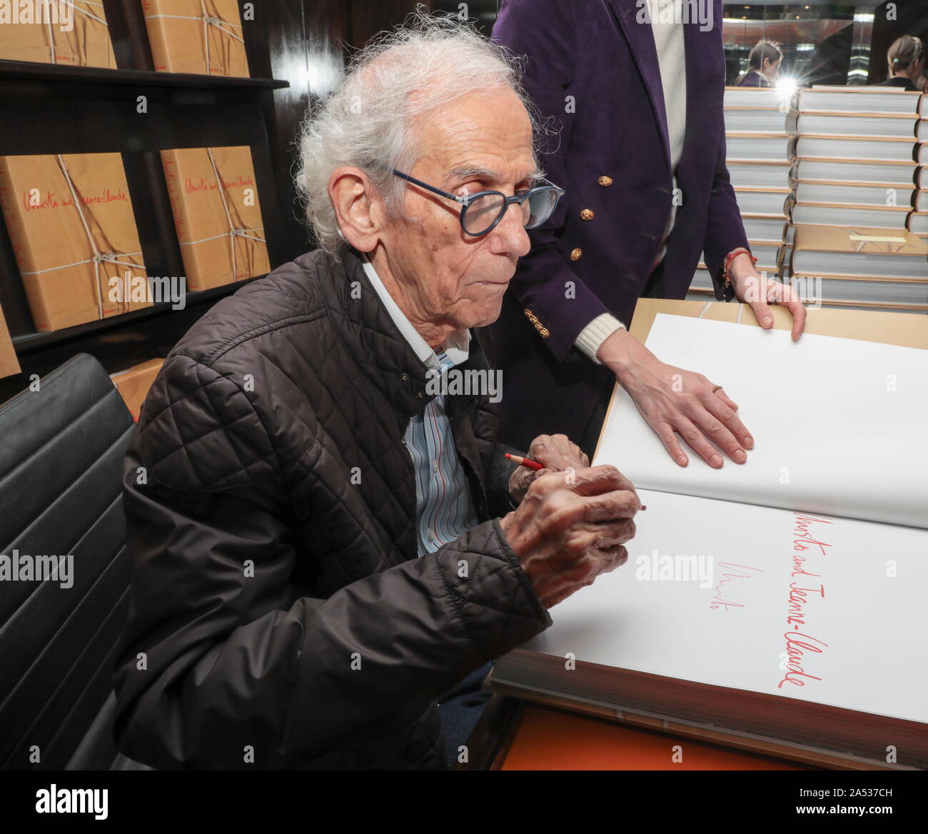 BOOK SIGNING WITH CHRISTO TASCHEN PARIS Stock Photo