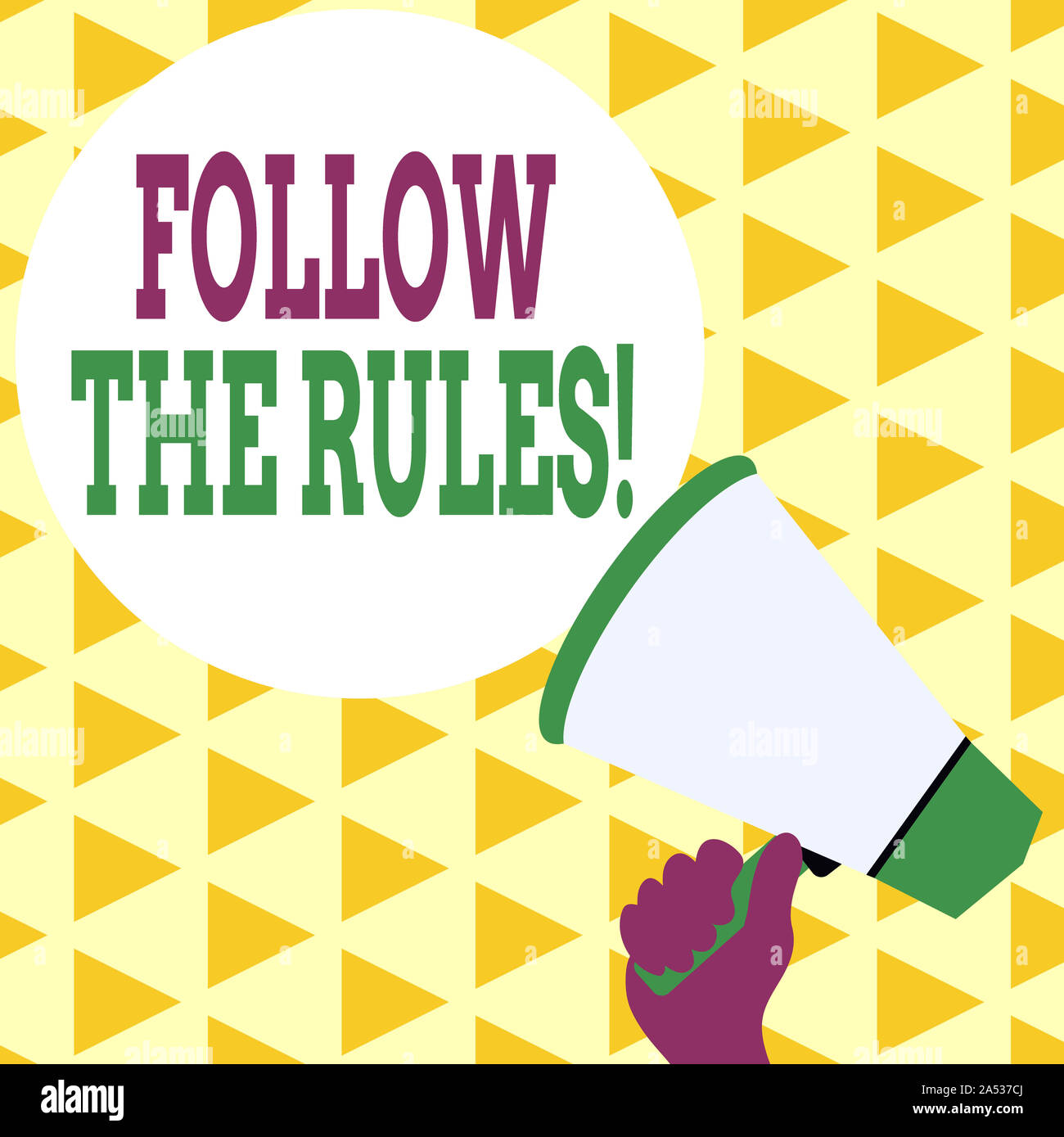 Follows Rules Lettering Handwriting text writing Follow The Rules. Conceptual photo go with ...