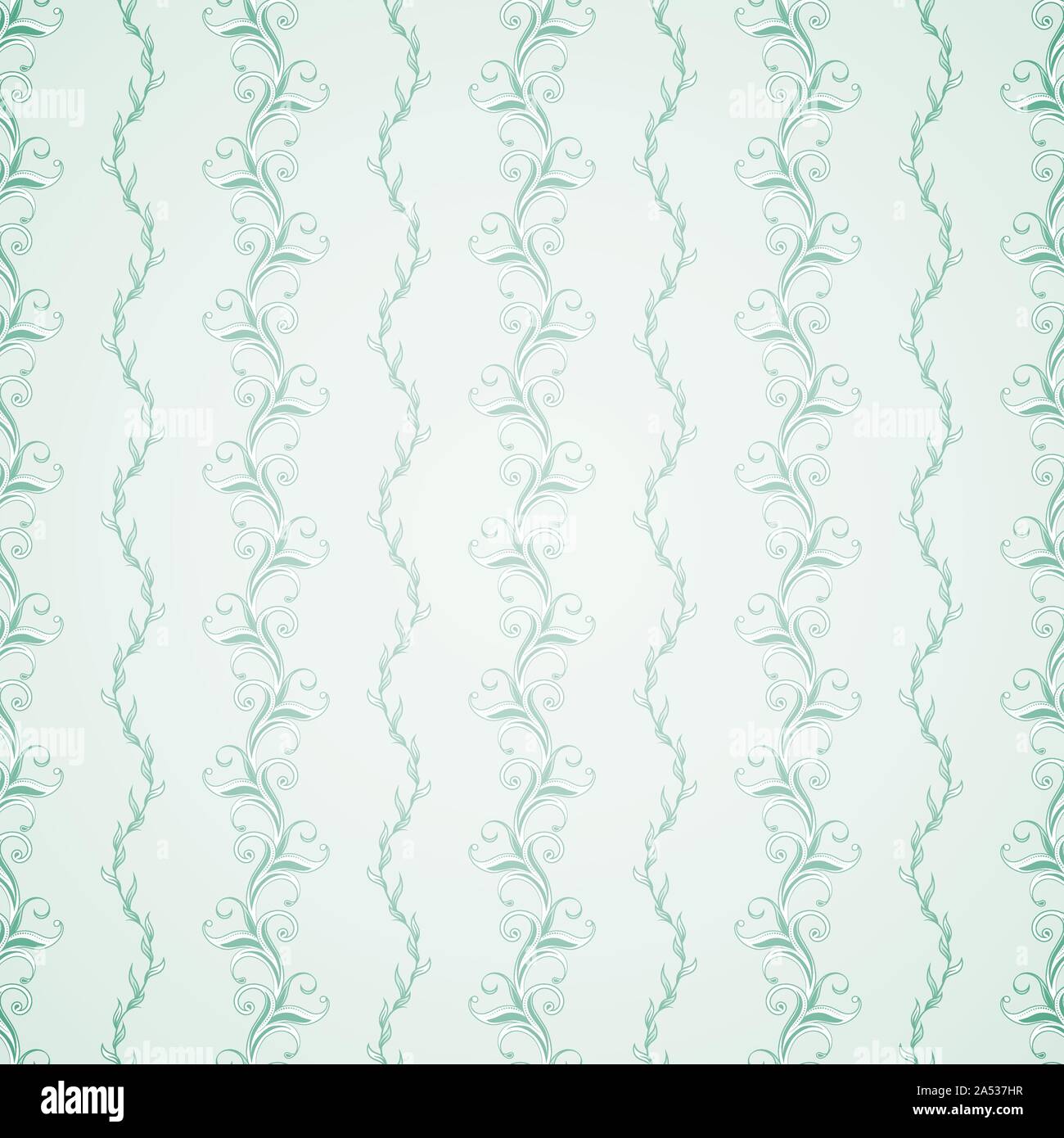 Wallpaper seamless green pattern. Light background Stock Vector