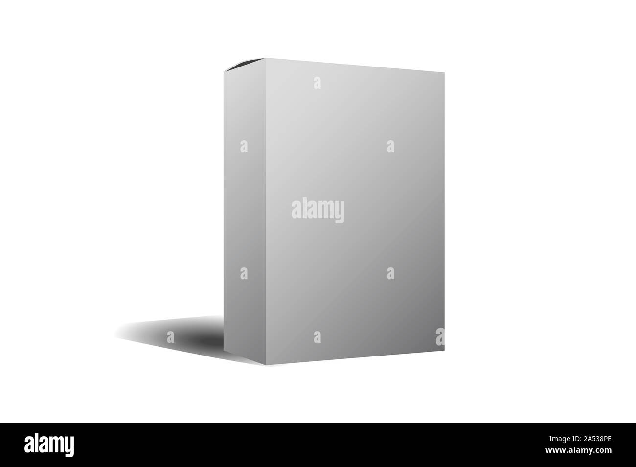 white cardboard box mock-up, products, white background to fill Stock ...