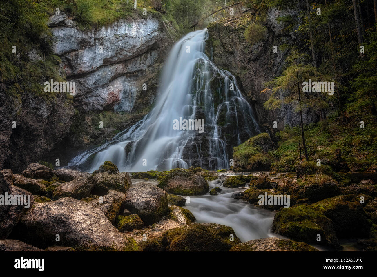 Golling Waterfall, Golling an der Salzach, Salzburg, Austria, Europe Stock Photo