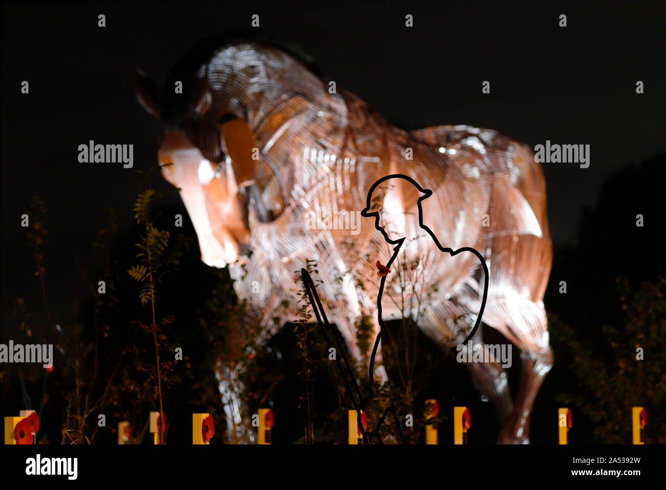 War Horse sculpture at Mill Pond Meadow in Featherstone, is now ...