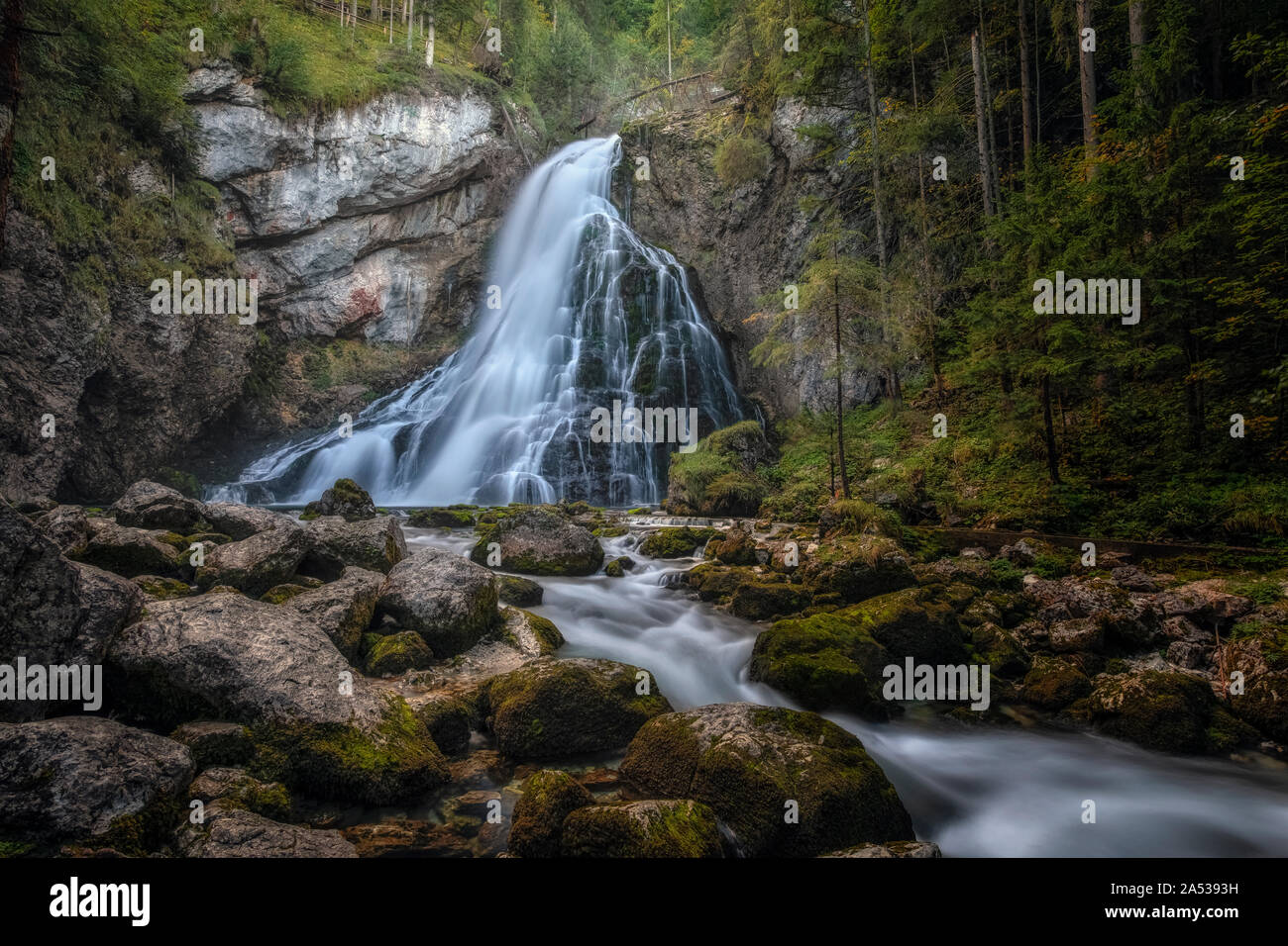 Golling Waterfall, Golling an der Salzach, Salzburg, Austria, Europe Stock Photo