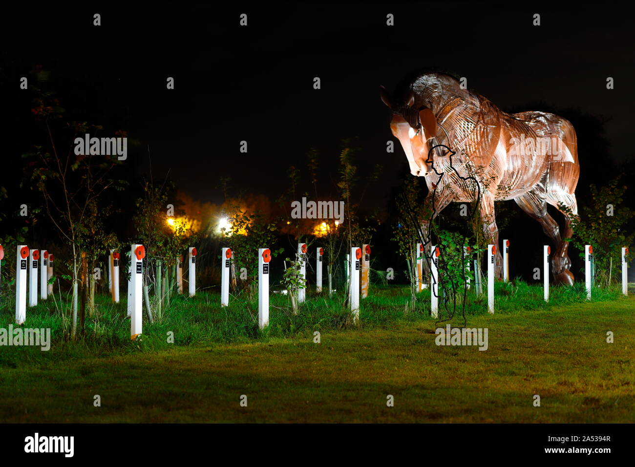 War Horse sculpture at Mill Pond Meadow in Featherstone, is now ...