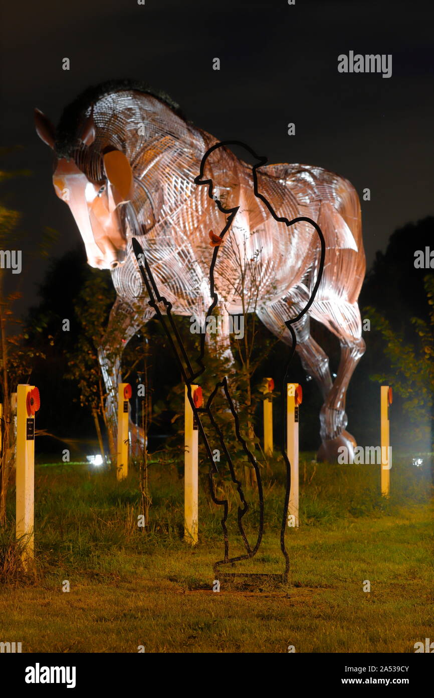 War Horse sculpture at Mill Pond Meadow in Featherstone, is now ...