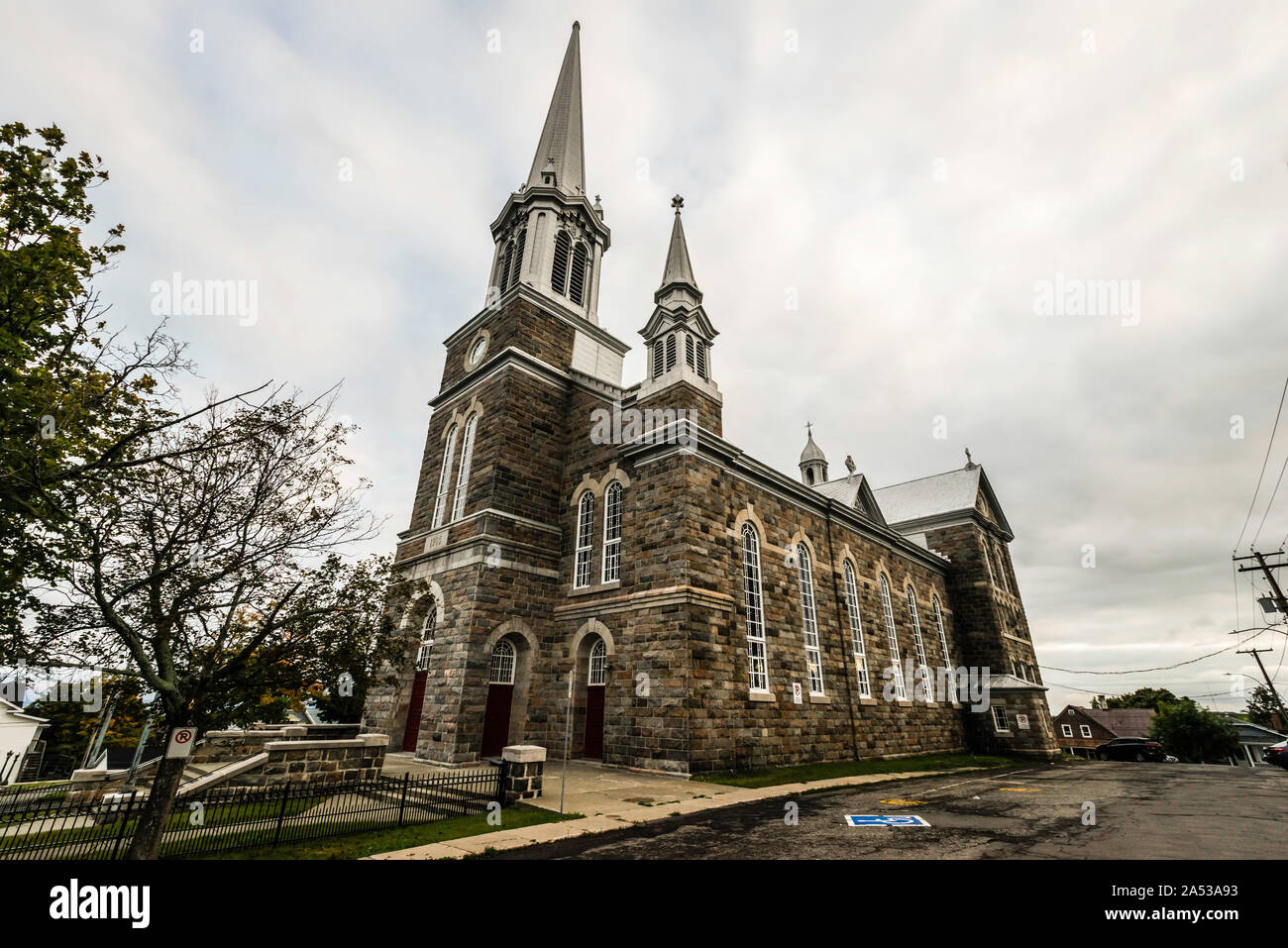 Church SaintFrançoisXavier RivièreduLoup, Quebec, CA Stock Photo