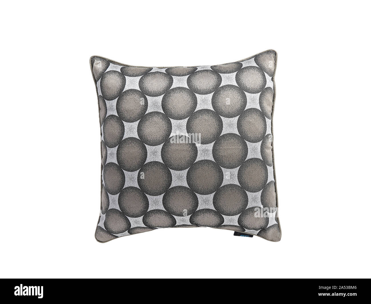 Back support Grey pillows for luxury sofa in living room, interior design Stock Photo