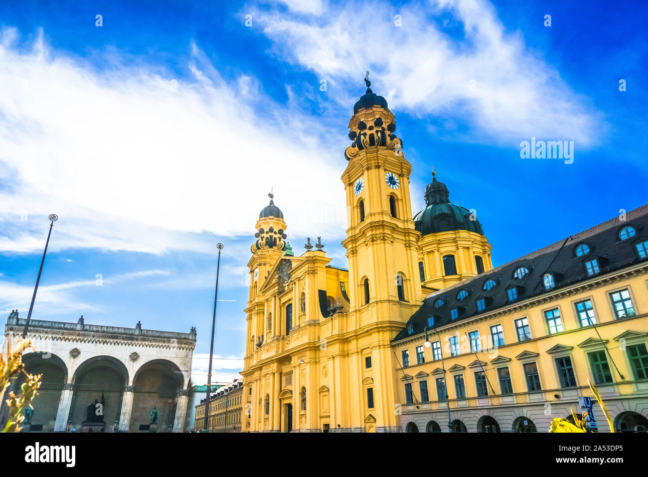 View on Theatiner Church of St. Cajetan in Munich, Germany Stock Photo