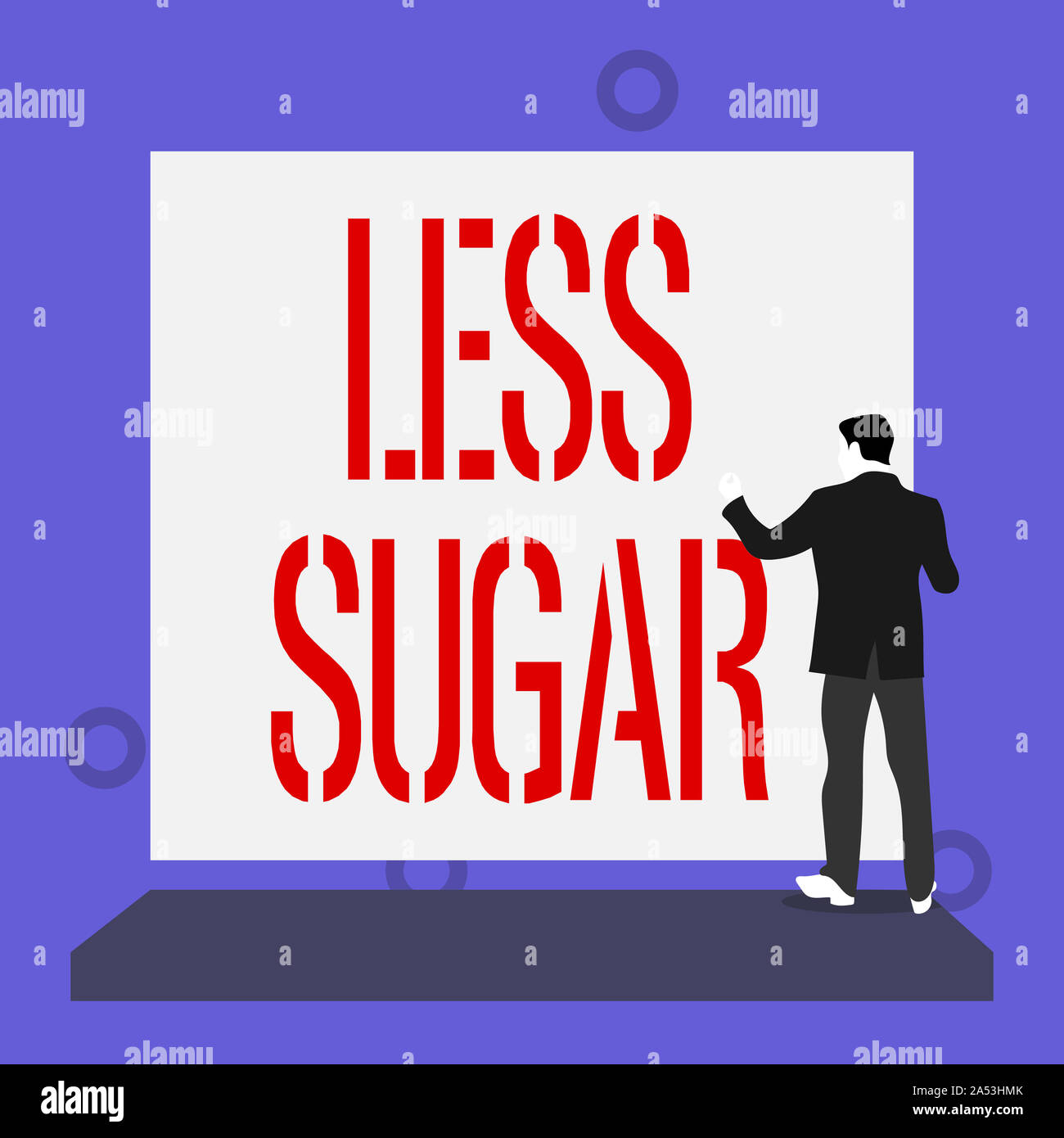 Handwriting text writing Less Sugar. Conceptual photo Lower volume of ...