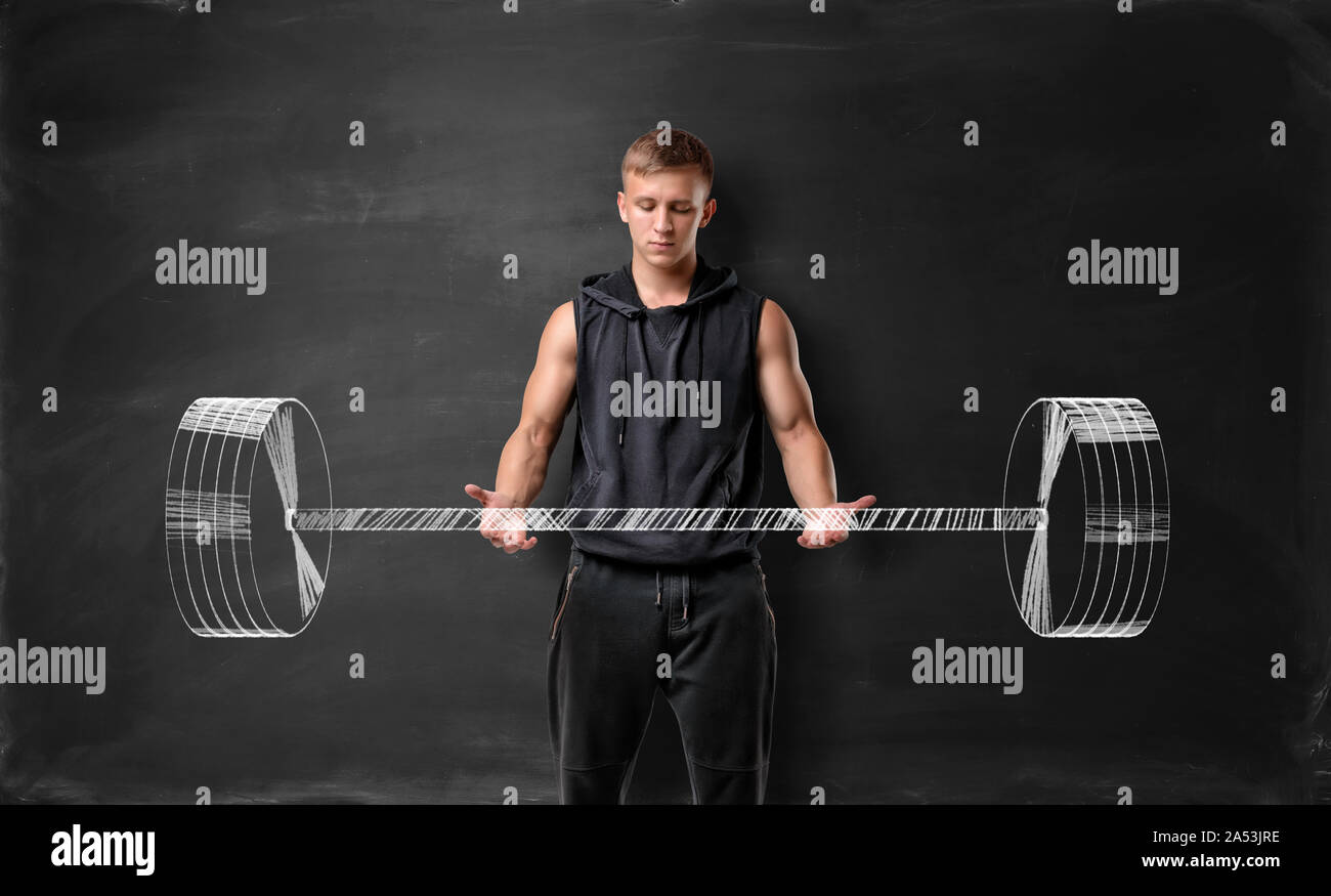 Man arm weight lift hi-res stock photography and images - Alamy