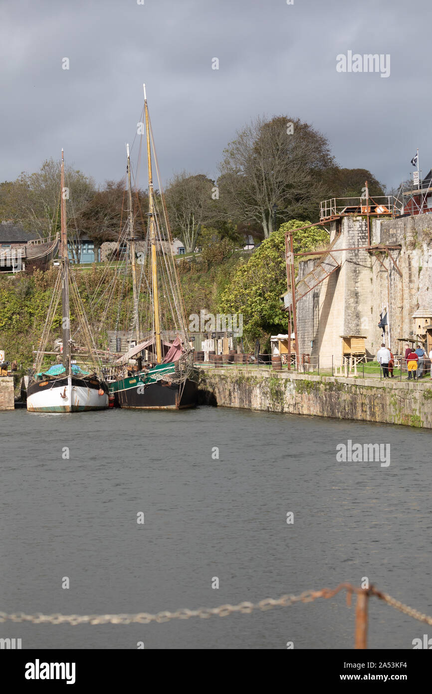 Tallships in Charlestown , Cornwall,UK Stock Photo Alamy