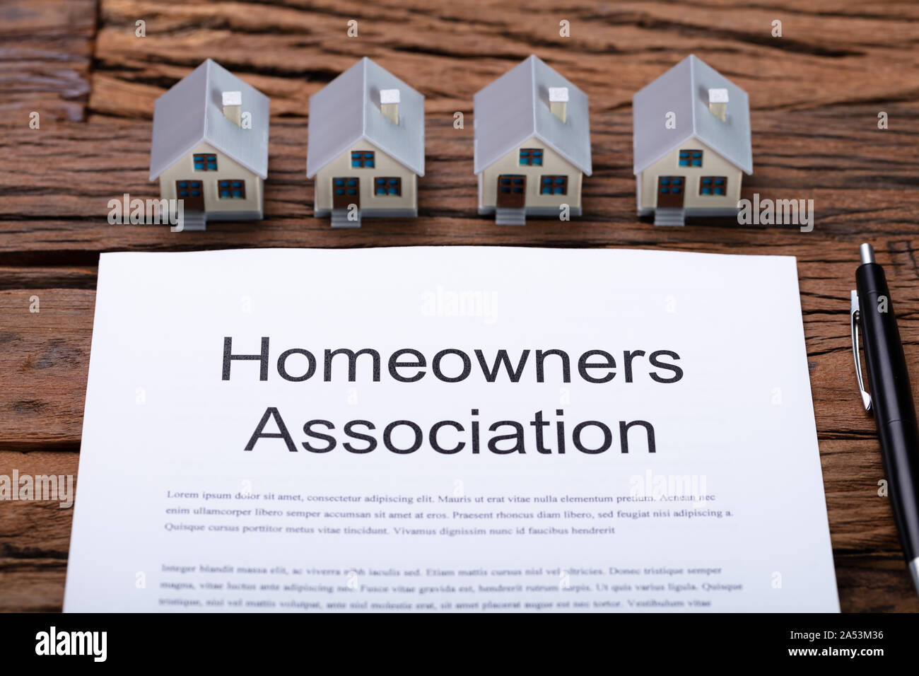 house-model-near-hoa-rules-and-regulations-document-stock-photo-alamy
