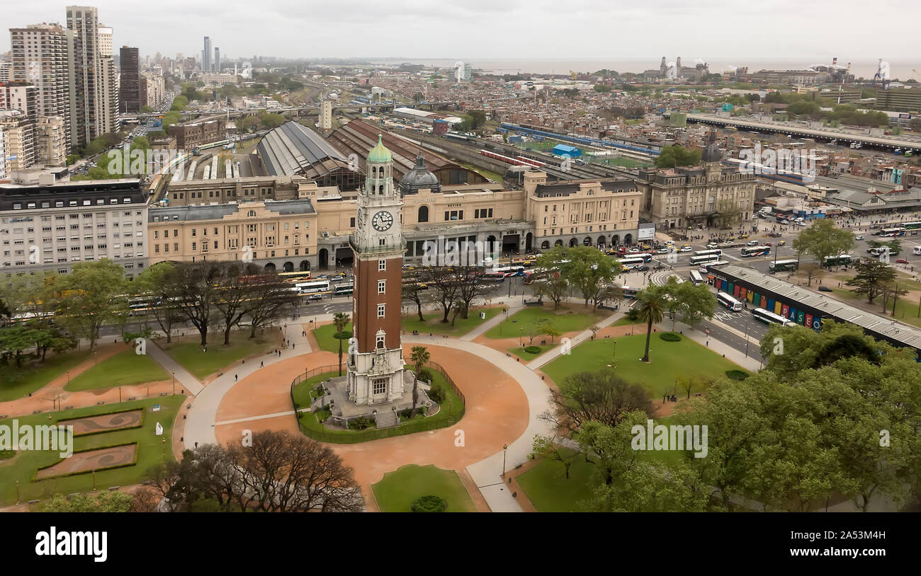 Torre de los Ingleses (English Tower), Retiro, Buenos Aires, Argentina- Stock Photo