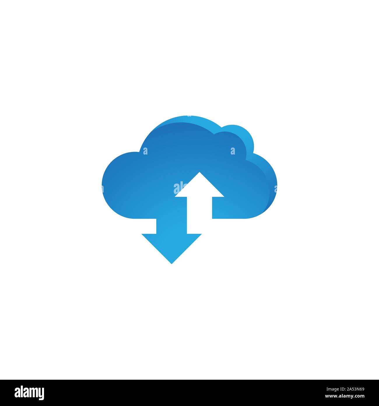 cloud with arrow vector icon design template Stock Vector Image & Art ...