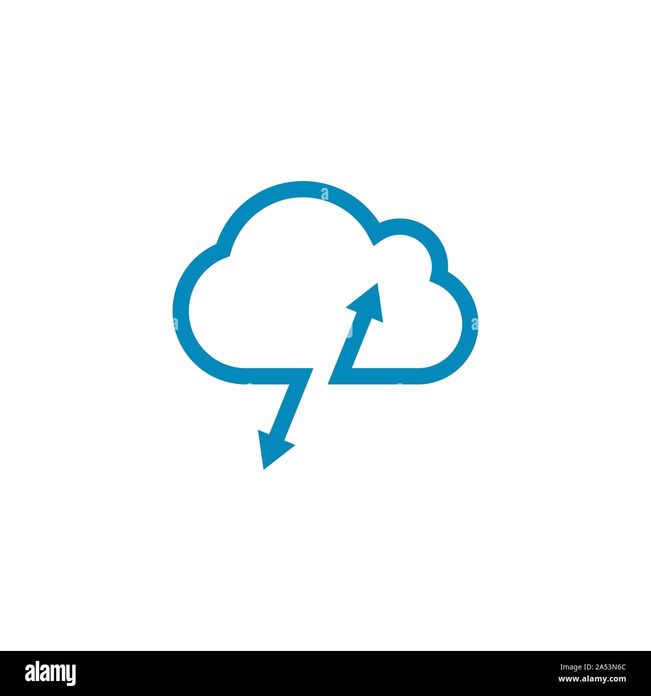 cloud with arrow vector icon design template Stock Vector Image & Art ...