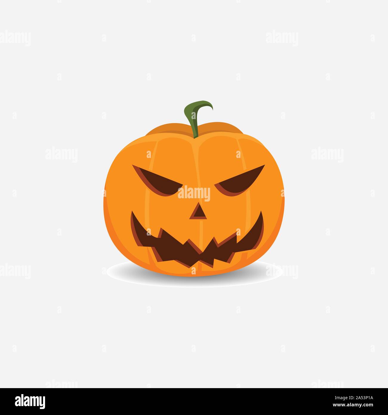 Scary pumpkins vector image. Halloween scary pumpkins isolated on white vector image. Stock Vector