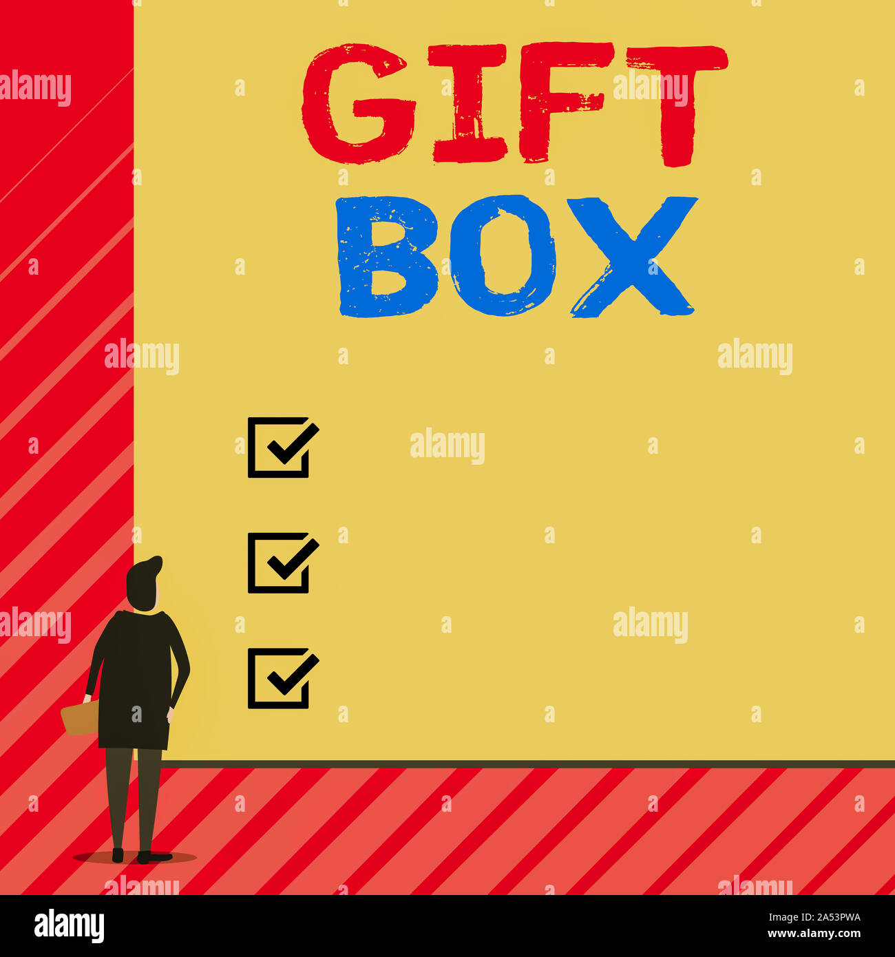 Presents Text Writing Handwriting text writing Gift Box. Conceptual photo A small cointainer ...