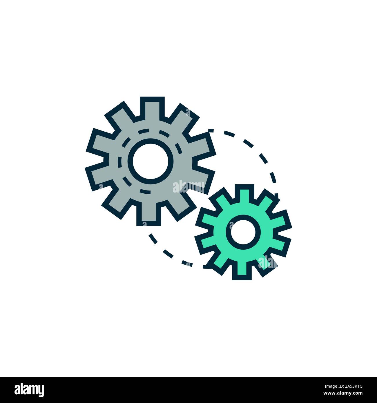 gears cogwheel work tools engineering icon vector illustration Stock Vector