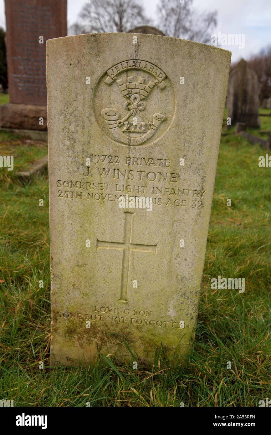 Commonwealth War Graves Commission Grave of John Winstone of the 1St Bn