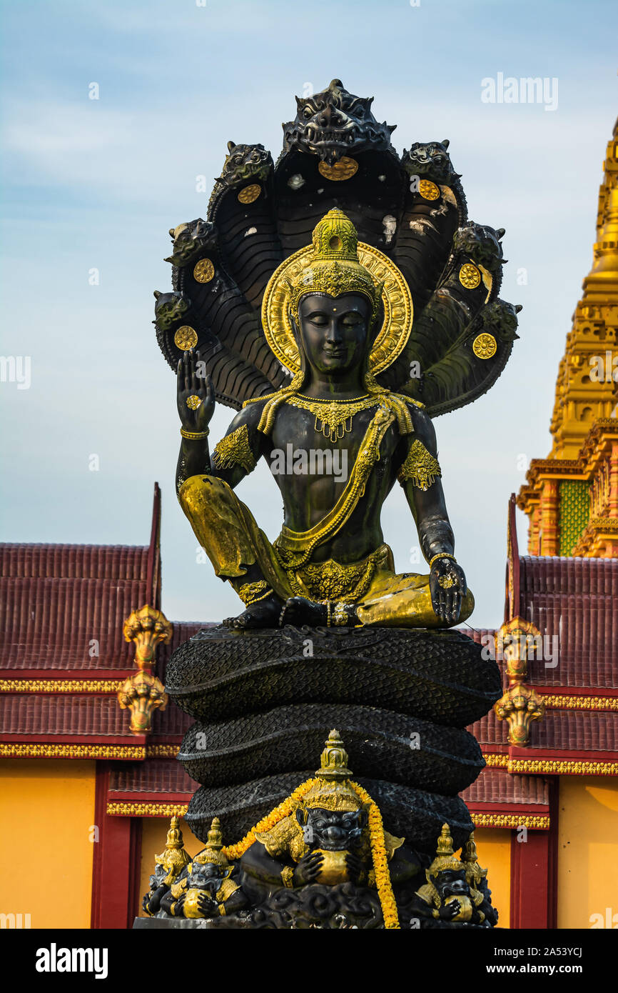 Lord Vishnu statue in a sitting position , Thailand Stock Photo Alamy