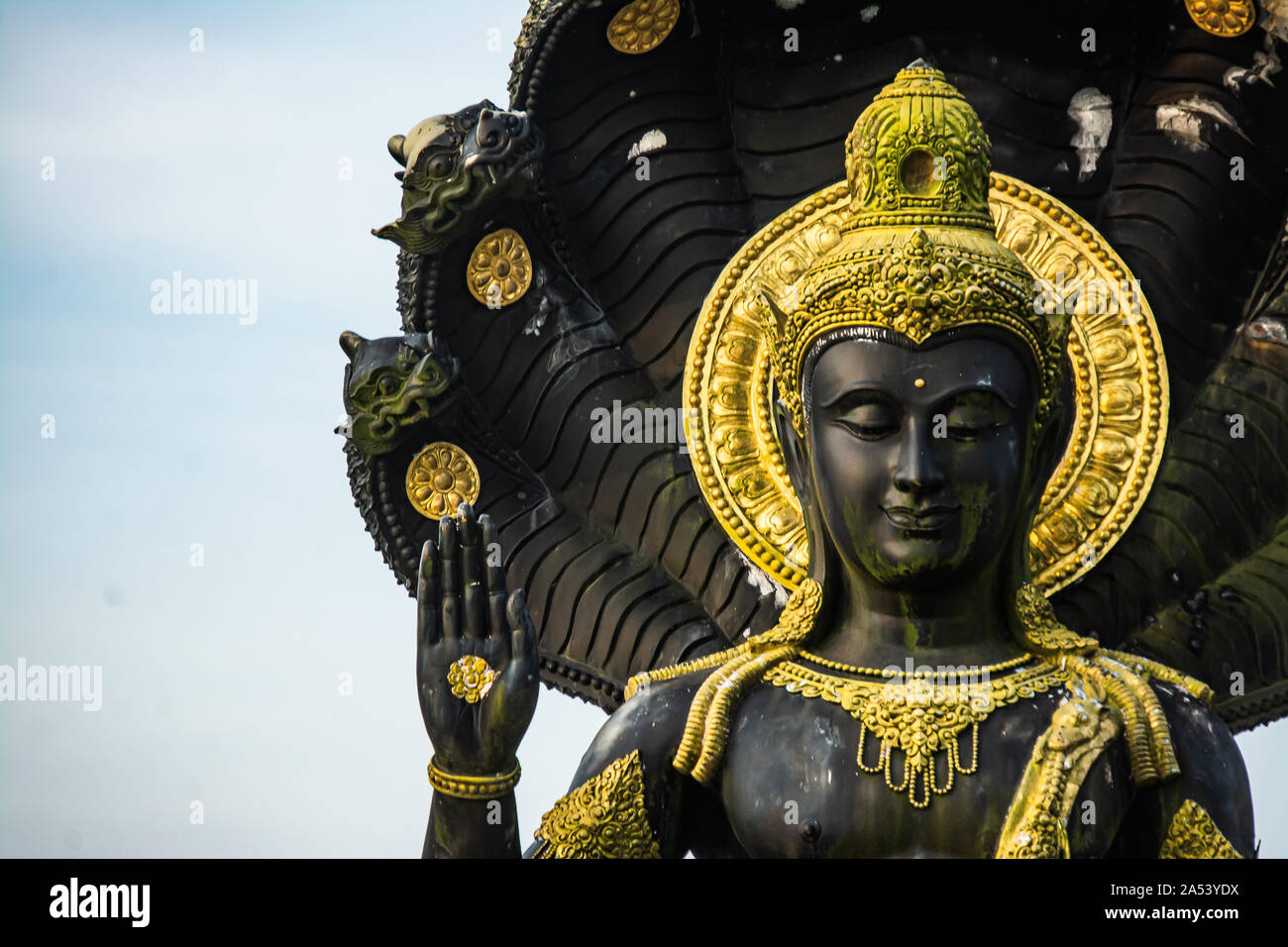Gaint Statue of Hindu God Vishnu in sleeping position, Budanilkantha,  Kathmandu, Nepal Stock Photo - Alamy