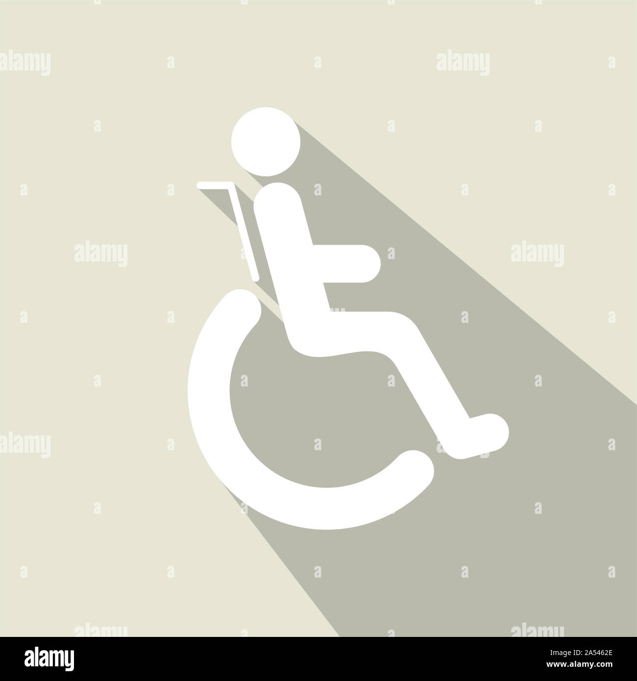 a disability with a wheelchair icon vector Stock Photo