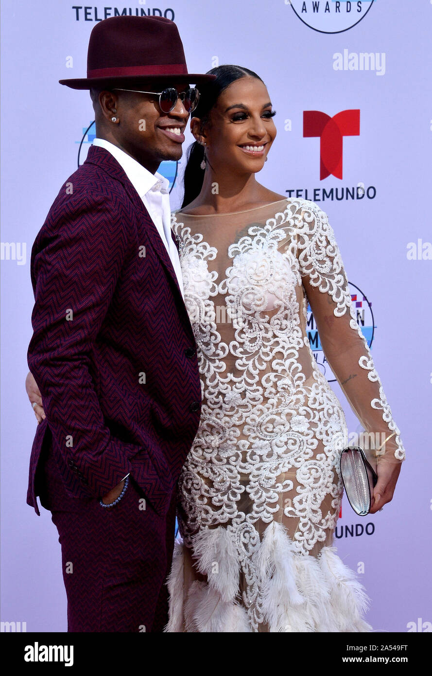 Los Angeles, United States. 17th Oct, 2019. Singer Ne-Yo (L) and Crystal Renay arrive for the fifth annual Latin American Music Awards at the Dolby Theatre in the Hollywood section of Los Angeles on Thursday, October 17, 2019. The annual event honors outstanding achievements for artists in the Latin music industry. Photo by Jim Ruymen/UPI Credit: UPI/Alamy Live News Stock Photo