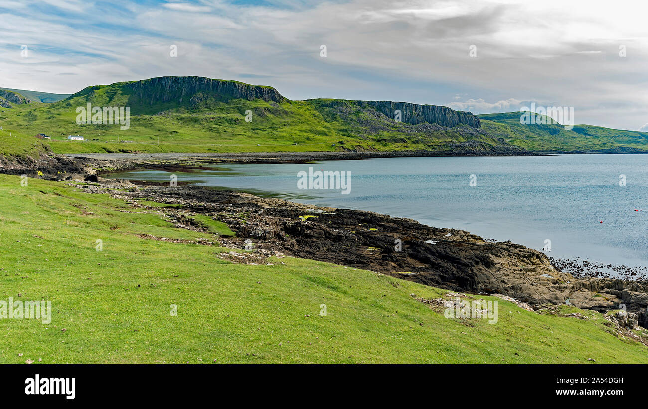 Duntulm cliffs and coast, Isle of Skye, Scotland Stock Photo