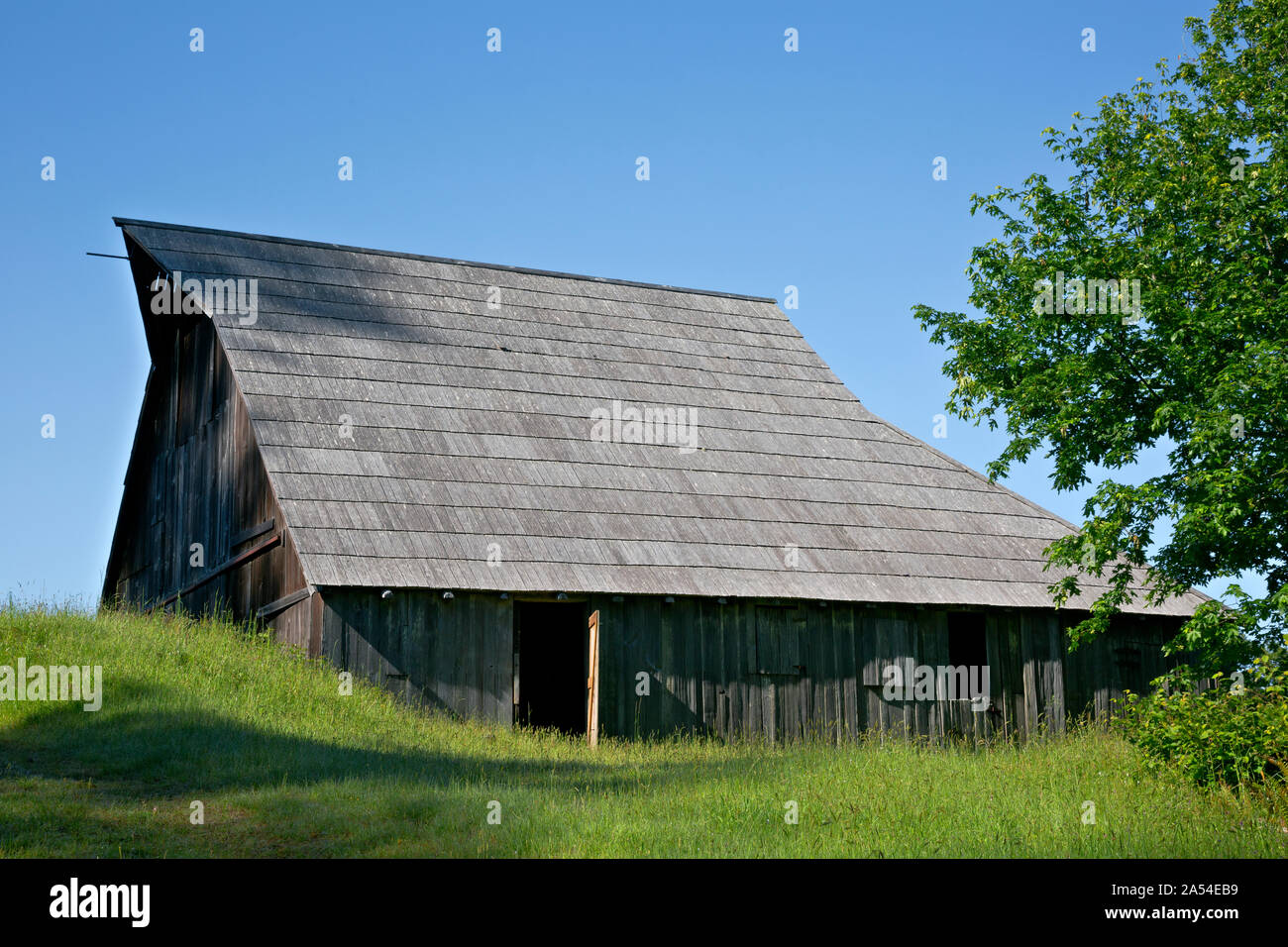 CA03731-00...CALIFORNIA - Barn at historic Lyons Sheep Ranch located in the Bald Hills section of Redwoods National Park. Stock Photo