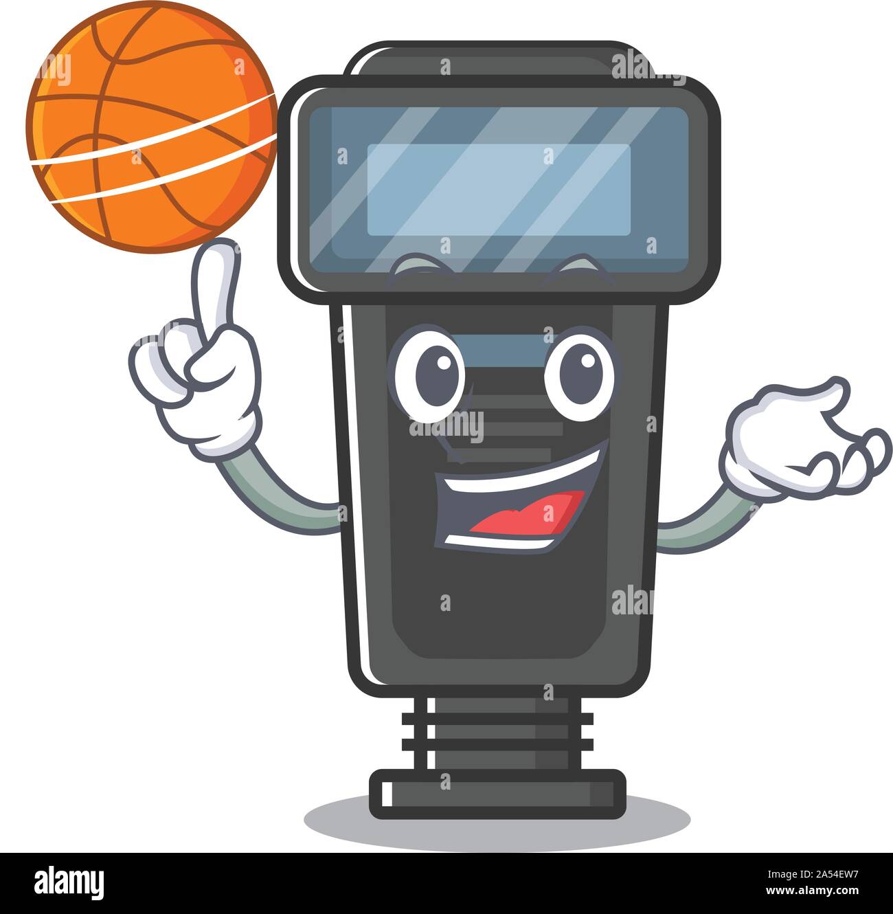 With basketball camera flash in the cartoon shape Stock Vector Image ...