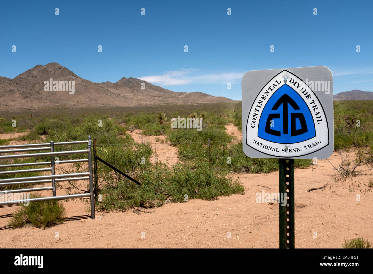 NM00106-00...NEW MEXICO - The Continental Divide Trail along State Highway 81. Stock Photo