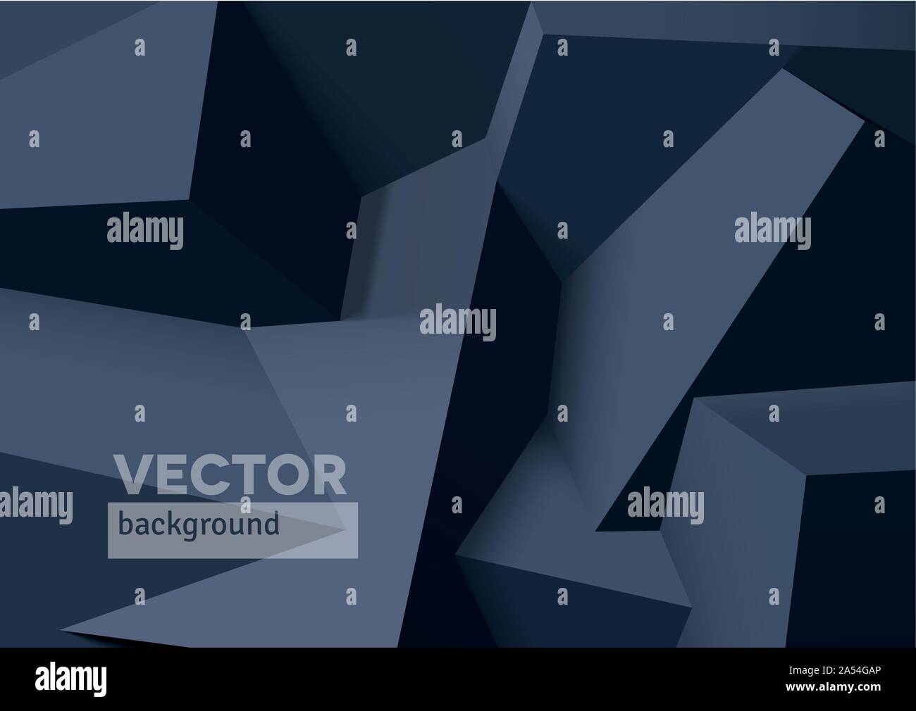 Abstract background with overlapping black cubes Stock Vector