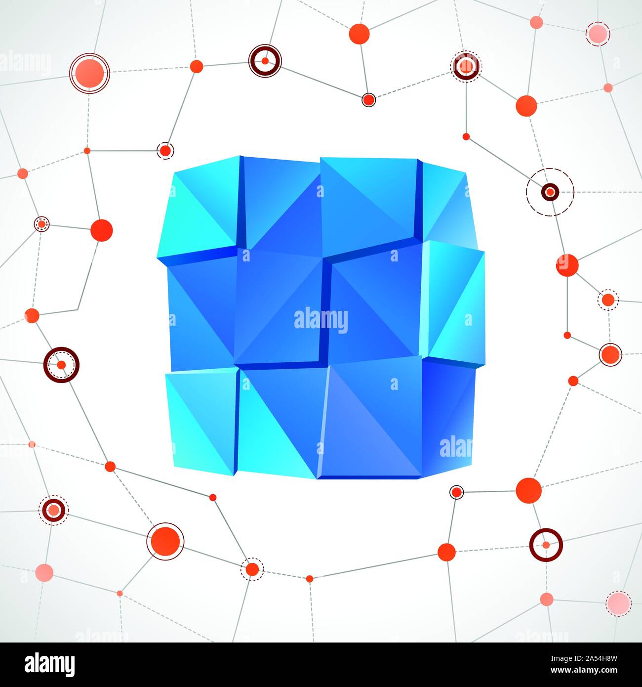 Abstract geometric mosaic rectangle Stock Vector