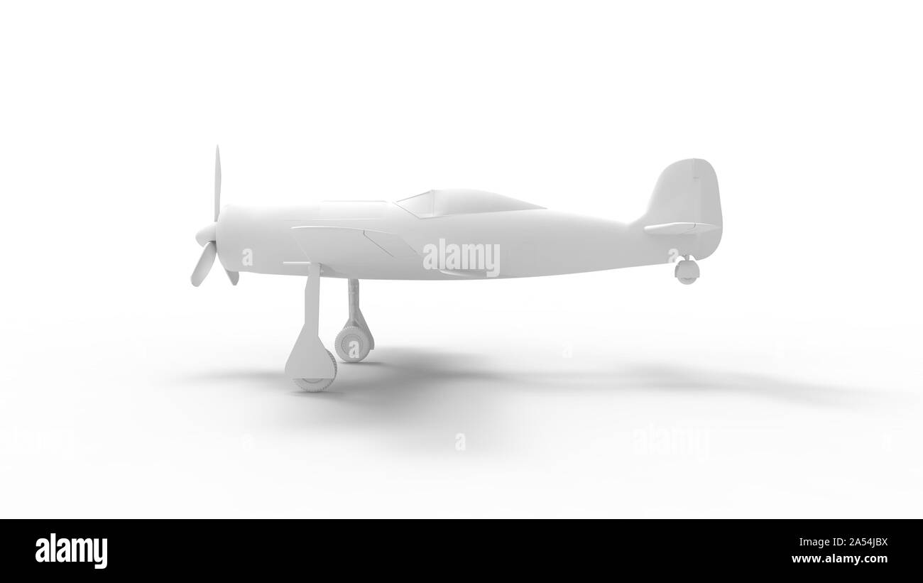 3d rendering of a world war 2 fighter airplane isolated in white background Stock Photo