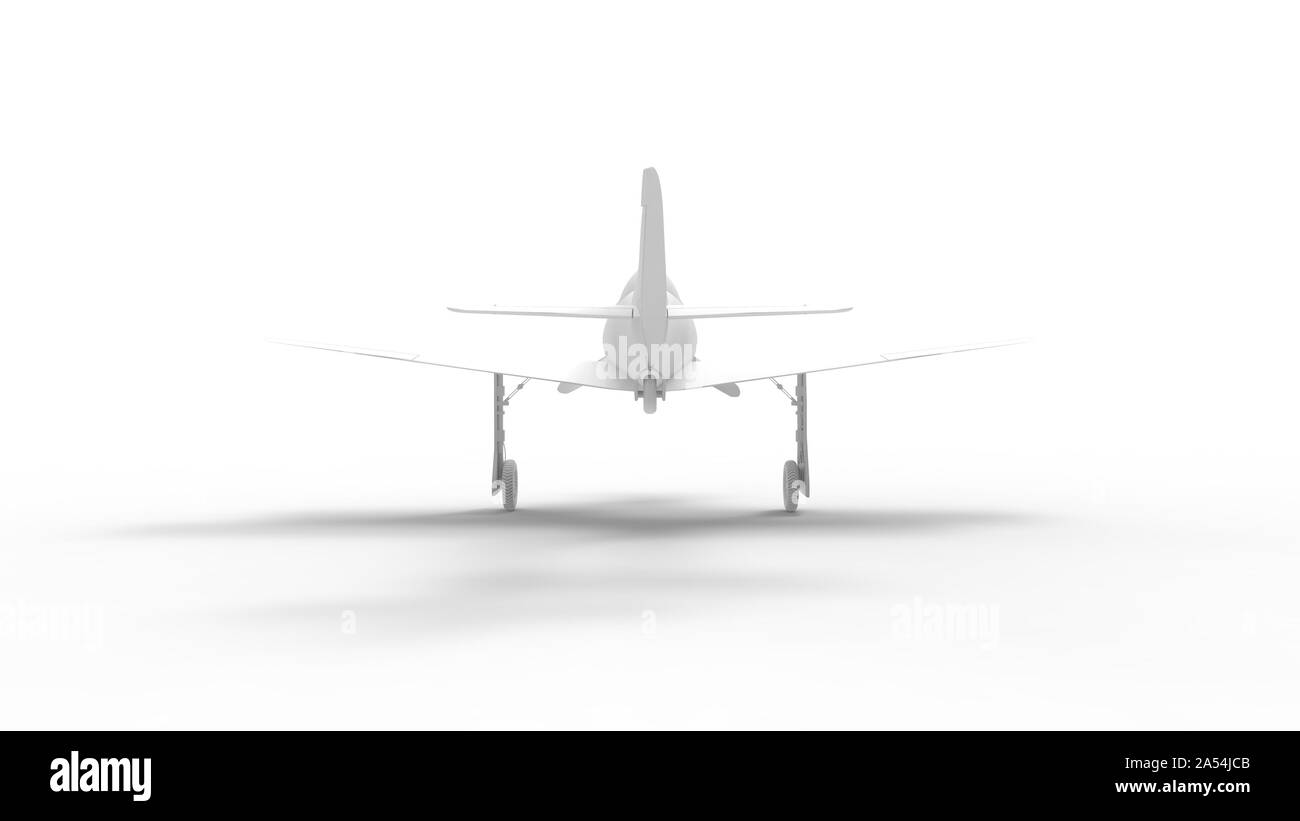 3d rendering of a world war 2 fighter airplane isolated in white background Stock Photo