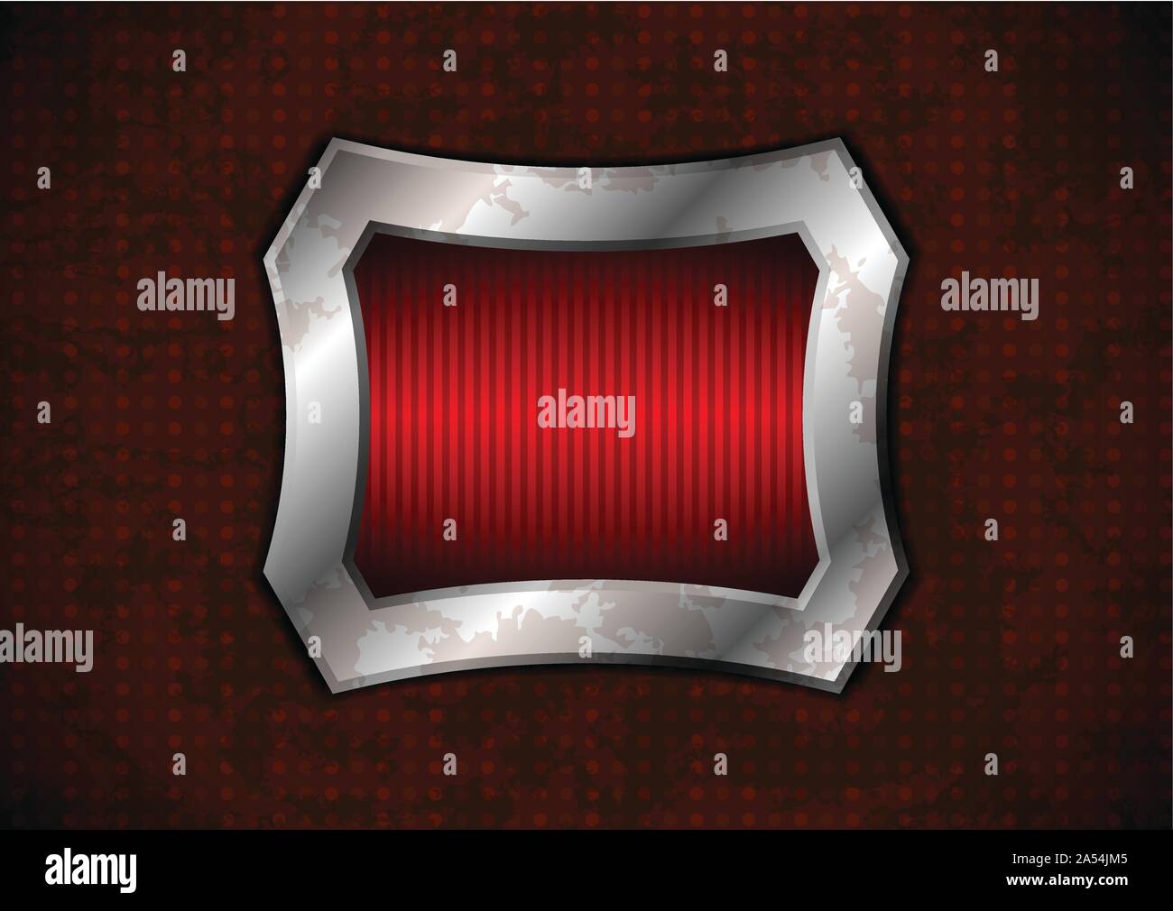 Steel frame on a rusty surface Stock Vector