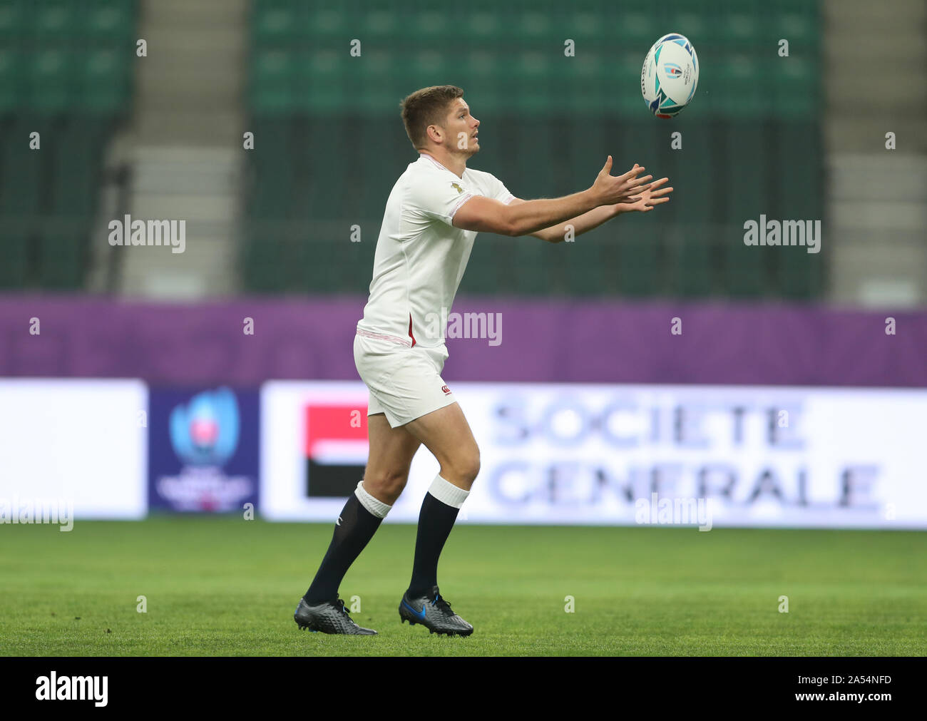 Owen Farrell during England's Captains Run at Oita Stadium Stock Photo ...
