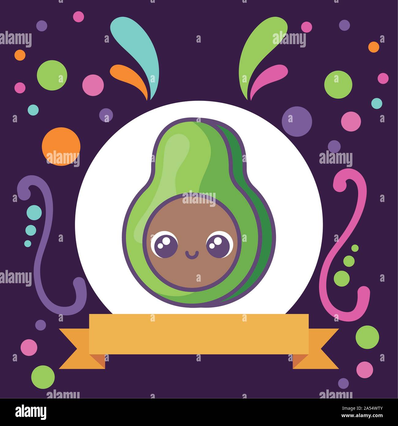 fresh avocado and healthy kawaii vector illustration design Stock ...