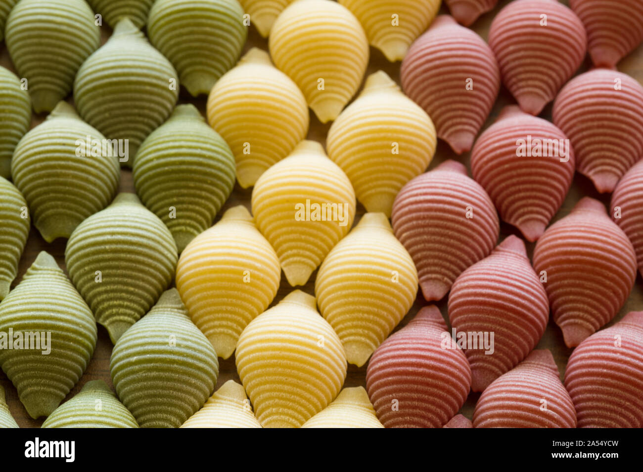 Italian flag made from pasta Stock Photo