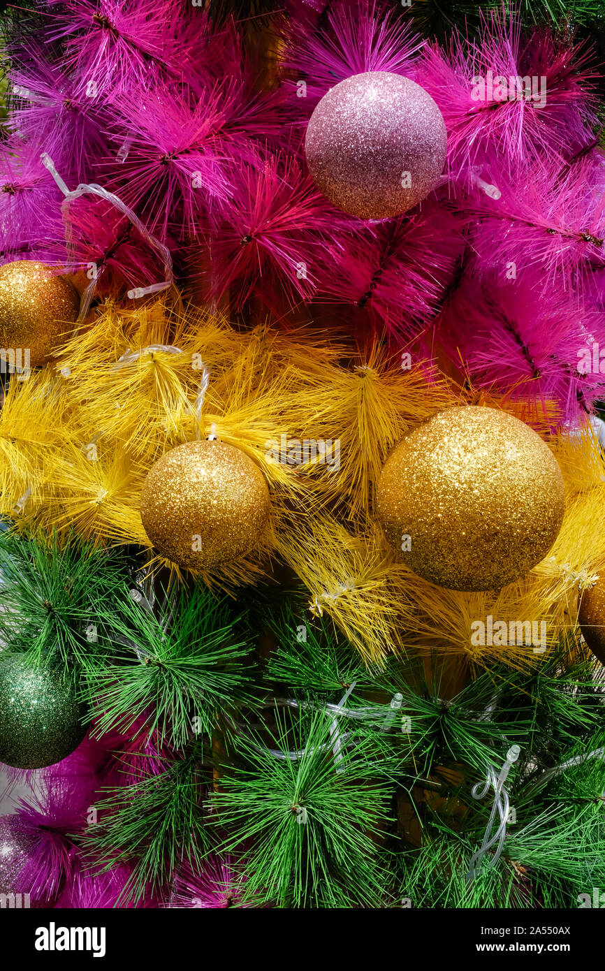 colorful Christmas tree decoration ball closeup view Stock Photo Alamy