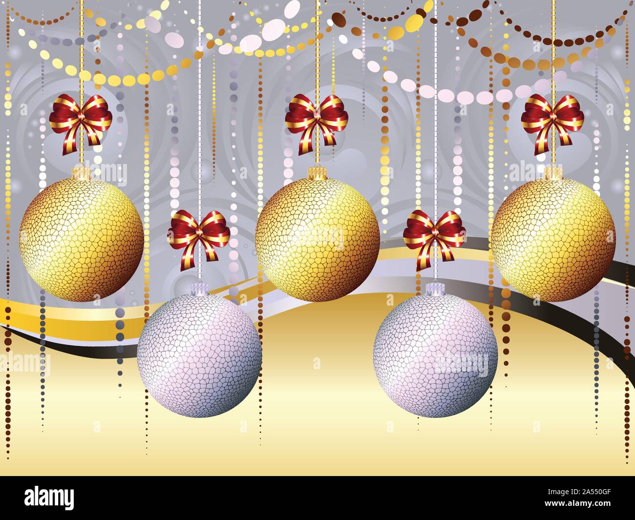 Decorative Gold And White Christmas Glass Balls Holiday Ornaments